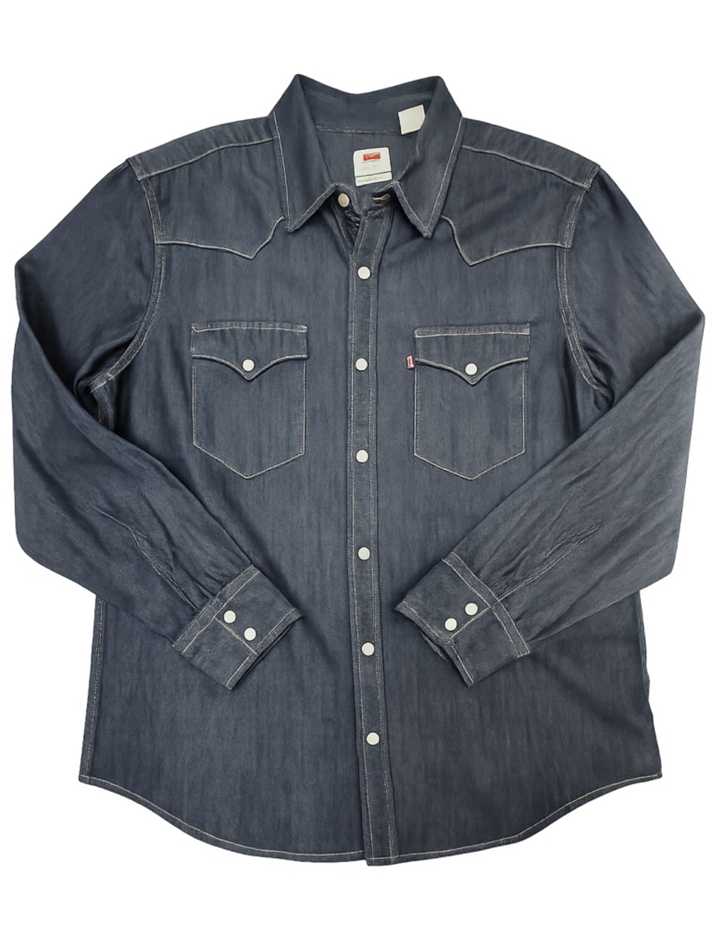 EUC Levi's Indigo Denim Western Shirt - Dark Blue